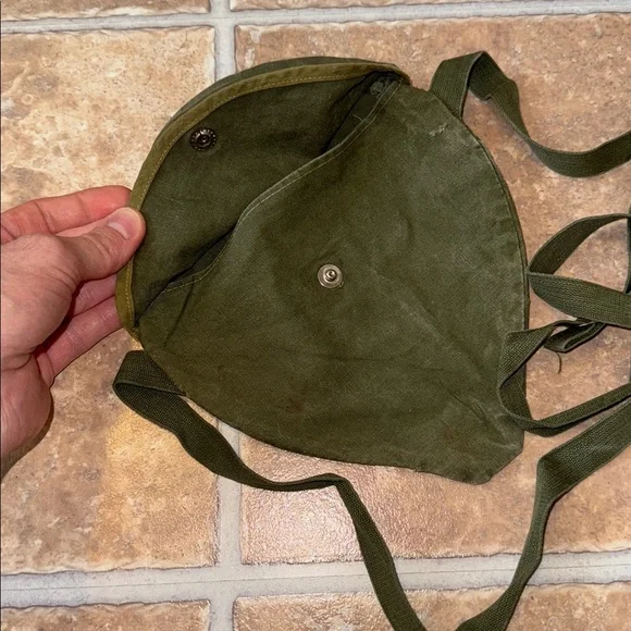 VTG Green Canvas Crossbody Bag BOY SCOUTS OF AMERICA BSA NEW YORK - Picture 3 of 4